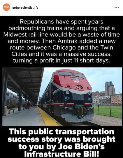 Post by sober scientist life pictures a new Amtrak train:
